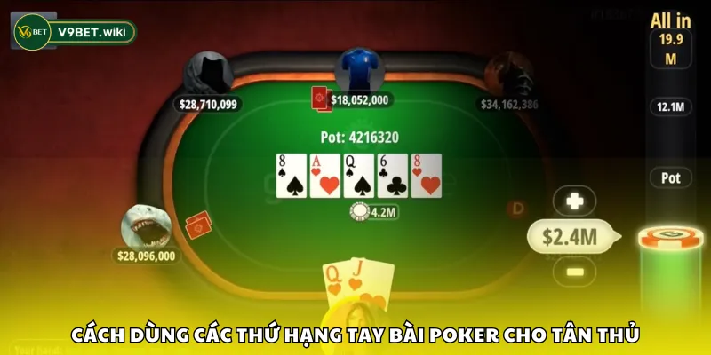 Cách dùng các thứ hạng tay bài Poker cho tân thủ