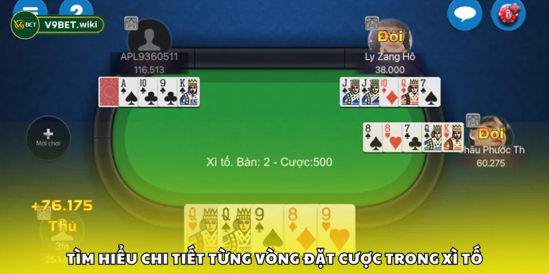 Tìm hiểu chi tiết từng vòng đặt cược trong Xì Tố